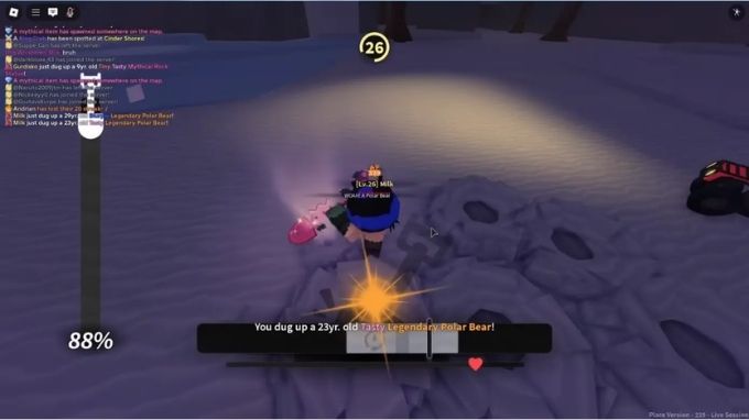 Cách kiếm tiền nhanh trong Dig Roblox bằng chọn khu vực tuyết
