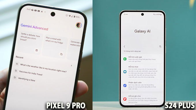 Nên mua Pixel 9 Pro cũ hay Galaxy S24 Plus cũ xét theo hiệu năng, tính năng