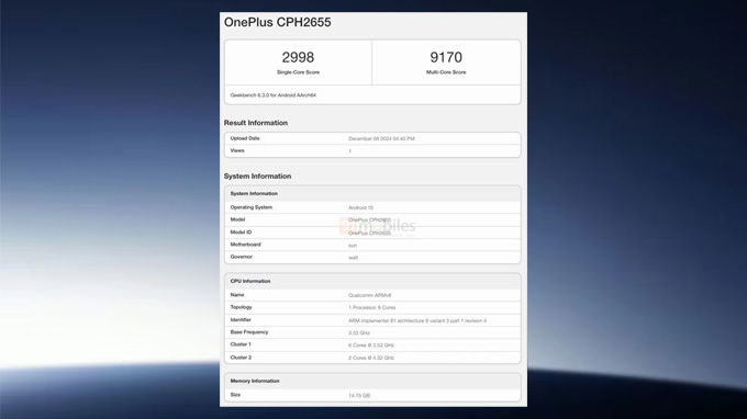 OnePlus 13 lộ điểm GeekBench