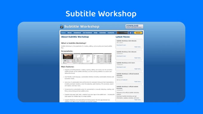 Phần mềm tự dịch sub Subtitles Workshop được nhiều ‘’mọt phim’’ ưa chuộng