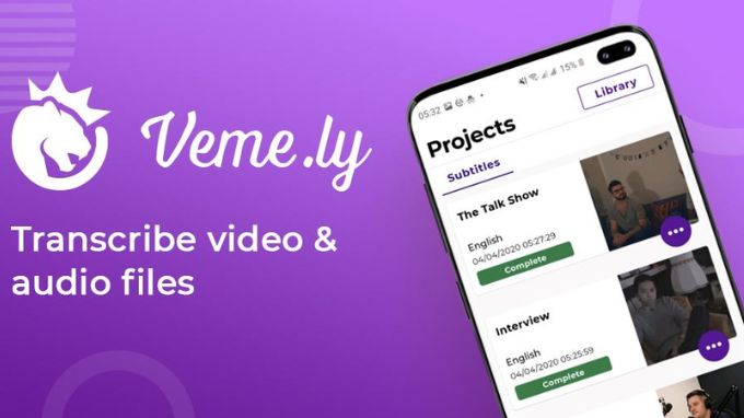 Veme.ly cho phép người dùng tự động tạo phụ đề chính xác