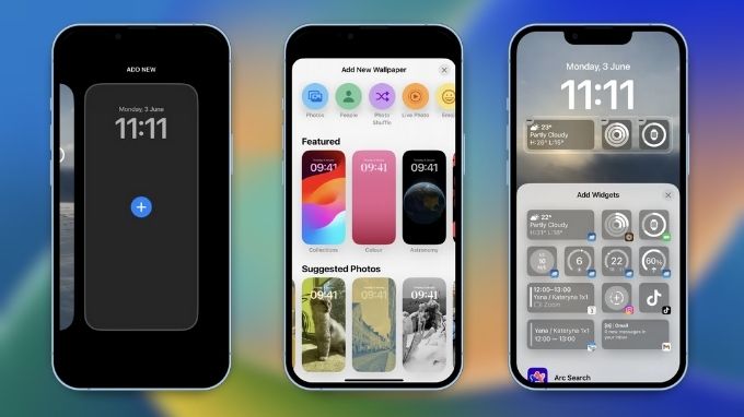 thay hình nền iphone từ màn hình khóa