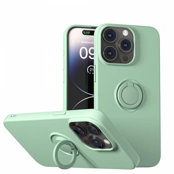 Ốp lưng Mipow Ring Stand TPU Leather iPhone 15 Pro Max