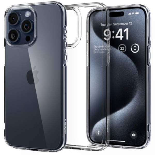 Ốp lưng Spigen Ultra Hybrid Crystal Clear iPhone 15 Pro Max
