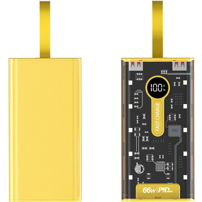 Sạc Dự Phòng Power Bank PD 66W Trong Suốt 20000mAh