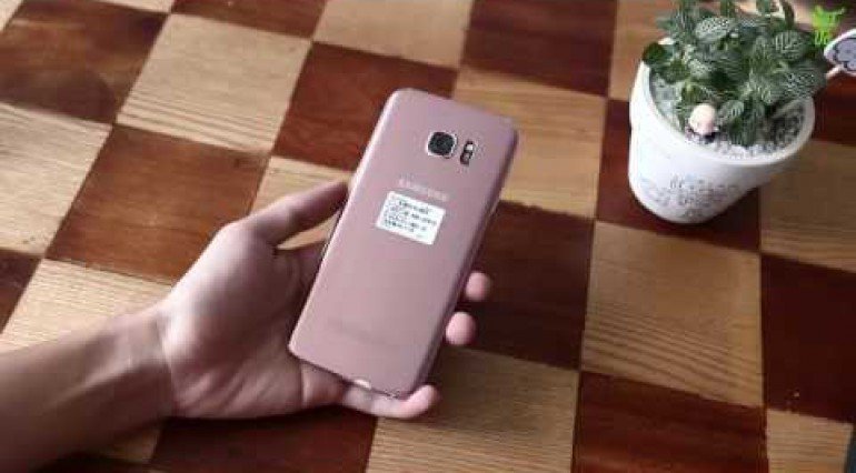 Vật Vờ Mở hộp Samsung Galaxy S7 Edge Pink Gold đẹp rực rỡ, quyến rũ